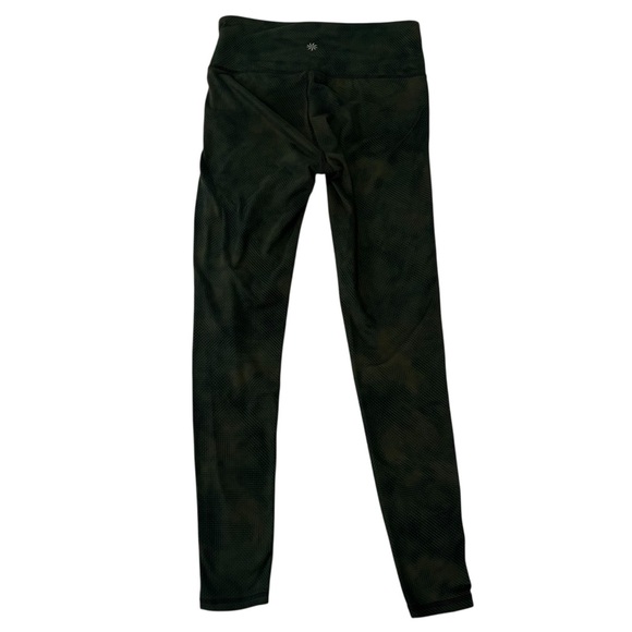 Athleta Leggings Dk Green/Blk Snakeskin Design High Rise Women's Small - Picture 2 of 7